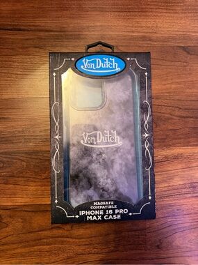 Von Dutch iPhone 16 Pro Max Case - Gray Marble Cloud
